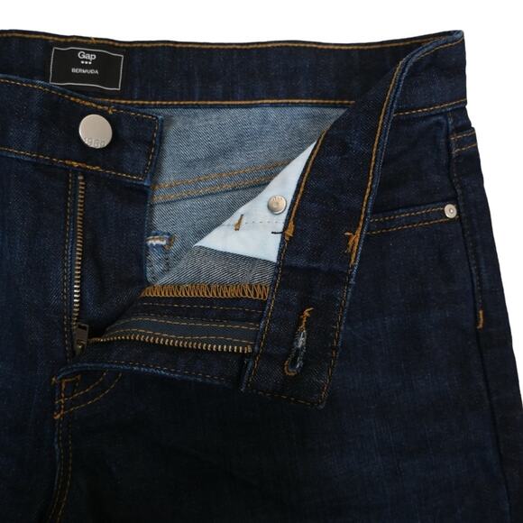 GAP Bermuda Dark Wash Jean Shorts Womens 6/28 - Picture 7 of 9